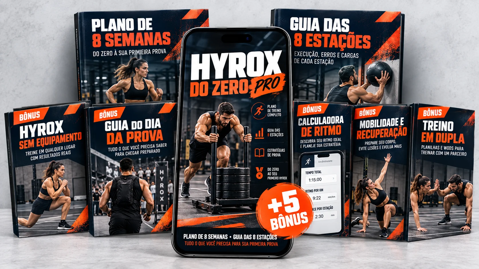Kit Hyrox do Zero Pro com os 5 bônus